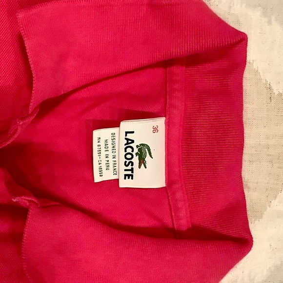 Lacoste🐊 Stretch Cotton Pique Polo Tee - Picture 3 of 4